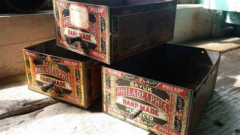 Vintage Metal Tobacco Box 